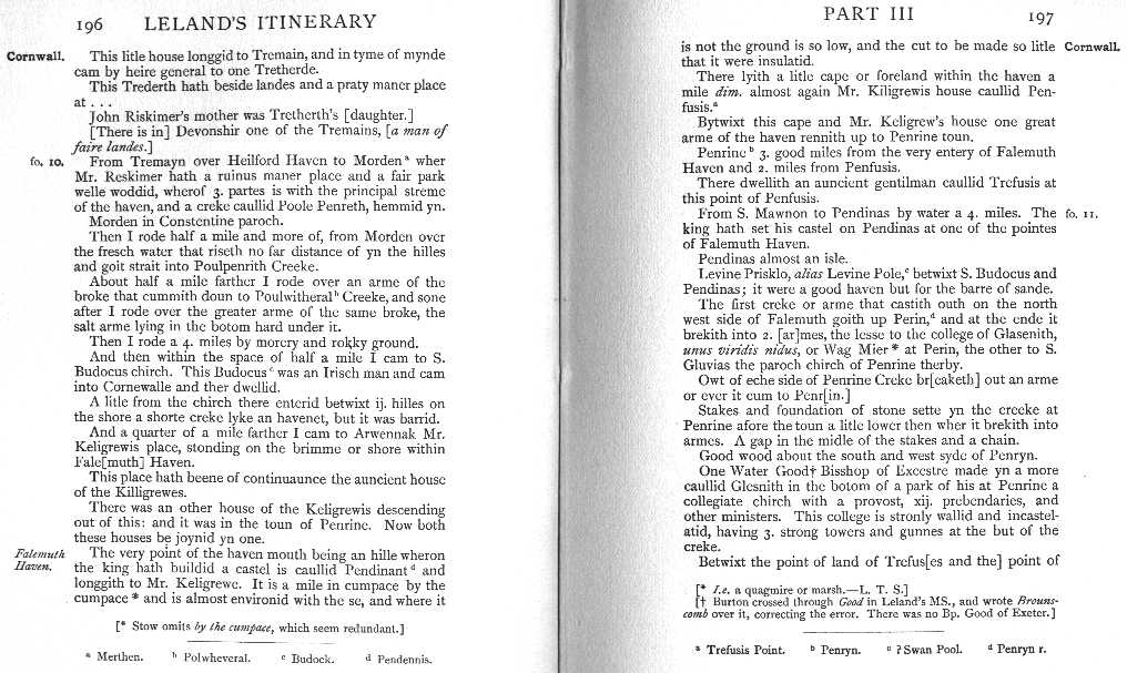 Image of Leland Itinerary pg. 1
